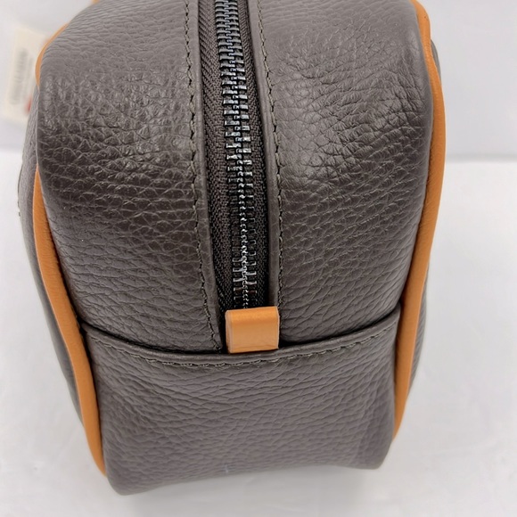 MASSEI, GENUINE LEATHER, MADE IN ITALY, MEN’S TOILETRY BAG,HAND MADE BROWN & TAN - Picture 7 of 16